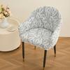 Semi-circular Elastic Office Dining Chair Cover Modern Simple Dustproof Non-slip Office Dining Chair Seat Cover