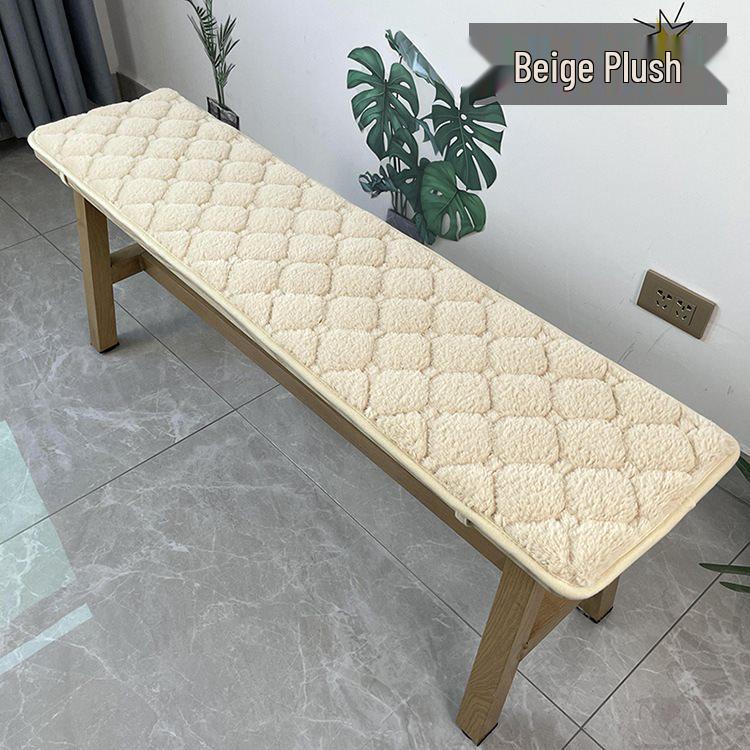Rectangular Solid Wood Bench Seat Cushion - Long Strip Pad for Stool or Sofa