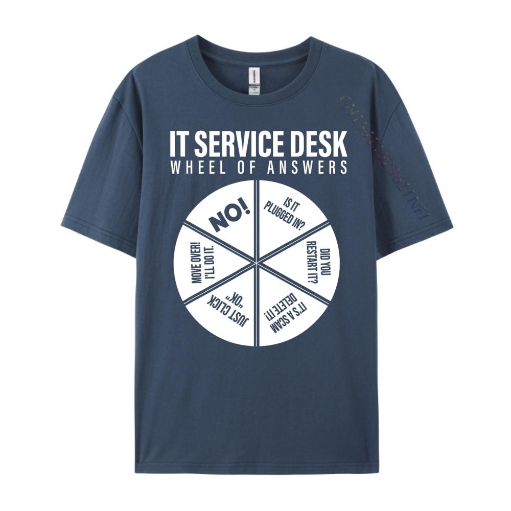 It Servicedesk Wheel Of Answers Computer Repair For It Freaks 3XL Men Clothing Graphic Tee Shirt New Year