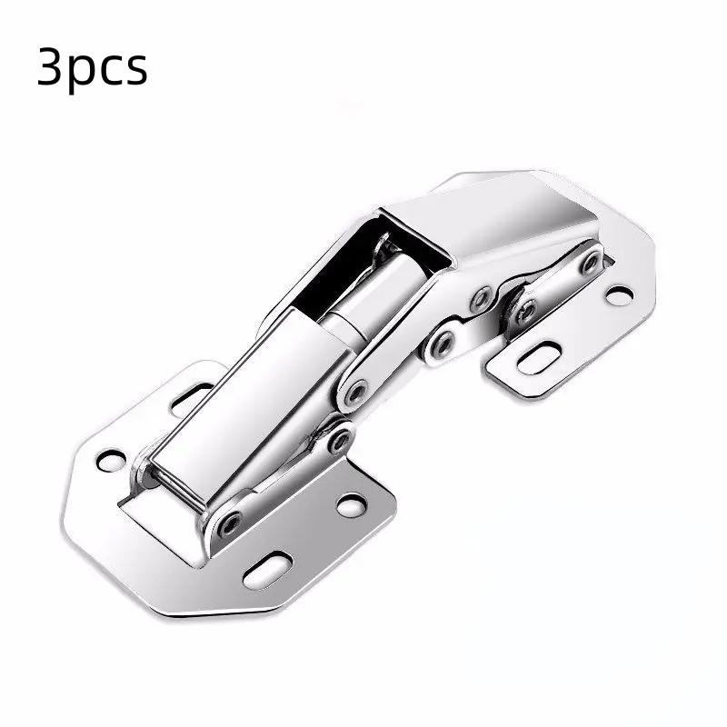 1/3/5pcs Cabinet Hinge 90 Degree No-Drilling Hole Cupboard Door Hydraulic Hinges Soft Close With Screws Furniture Hardware