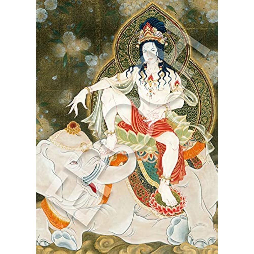 Epoch 500 Piece Jigsaw Puzzle Illustration/Art Kimura Ryoko Fugen Bosatsu Statue (38×53cm) 06-122...