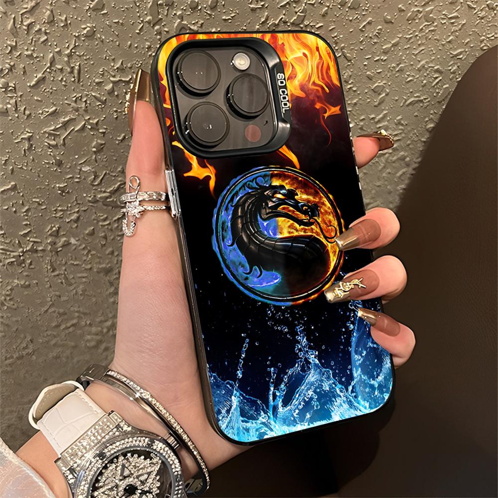 M-Mortal K-Kombat Logo Phone Case For iPhone 16,15,14,13,12,11,Pro,Max,Plus,Mini,XS,SE Anti Fall Black Matte Hard Bumper
