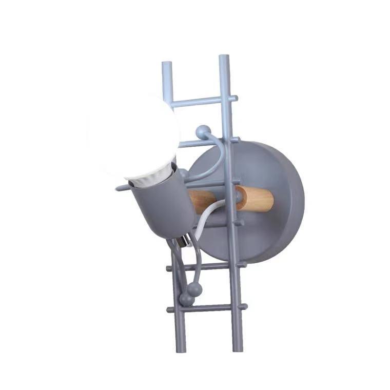 Raumdeko Eingang Beleuchtung Retro Industrieller Stil Eisenkunst Designer Persönlichkeit Kreativer Korridor Bösewicht Roboter Wandleuchte