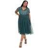 Deluxe Womens/Ladies Sequin Midi Dress