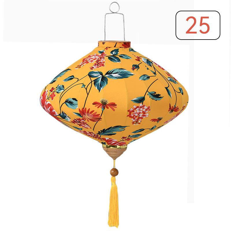 Seidenlaterne im chinesischen Stil 12/14 Zoll Antike Palastlaterne Vietnam Traditionell Mondfest Frühlingsfest Party Hängende Dekoration