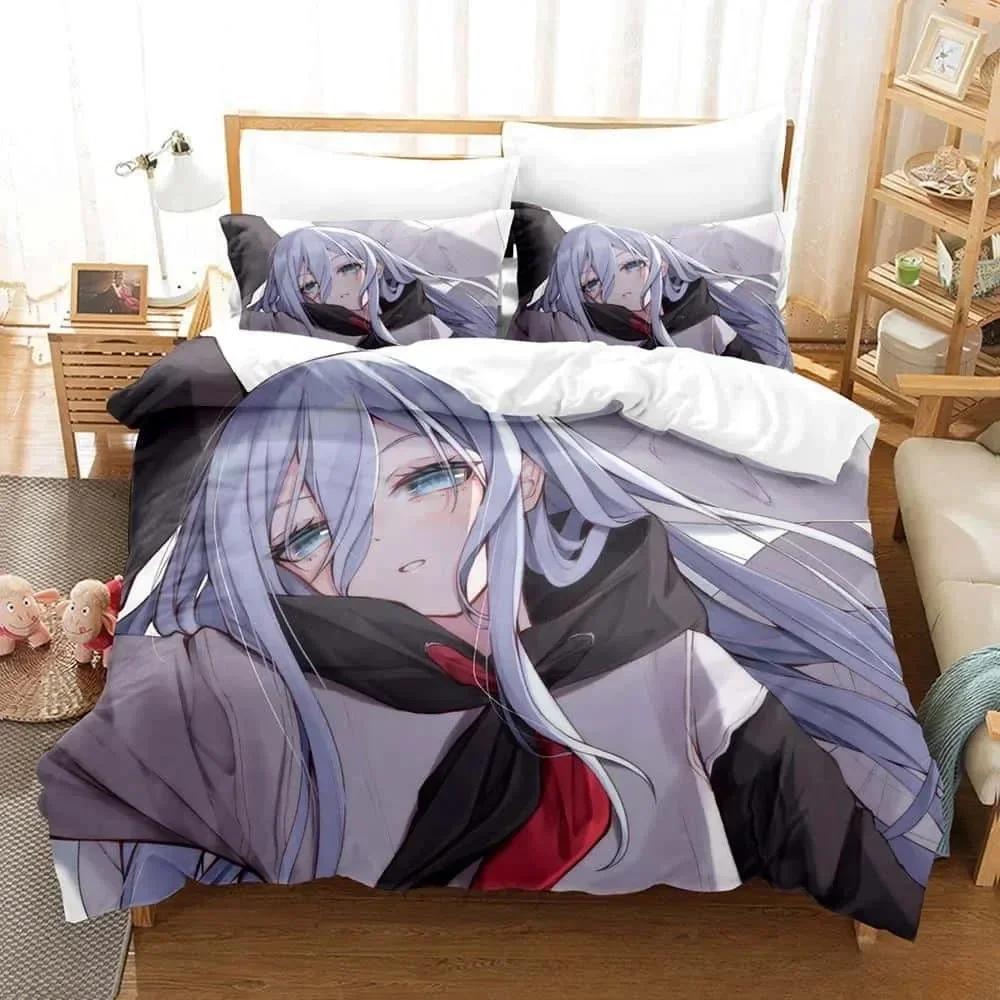 Comforter 3D Anime Kawaii Girls Yoisaki Kanade Bedding Set Printed With Bed Soft Queen King Size Bedclothes Home