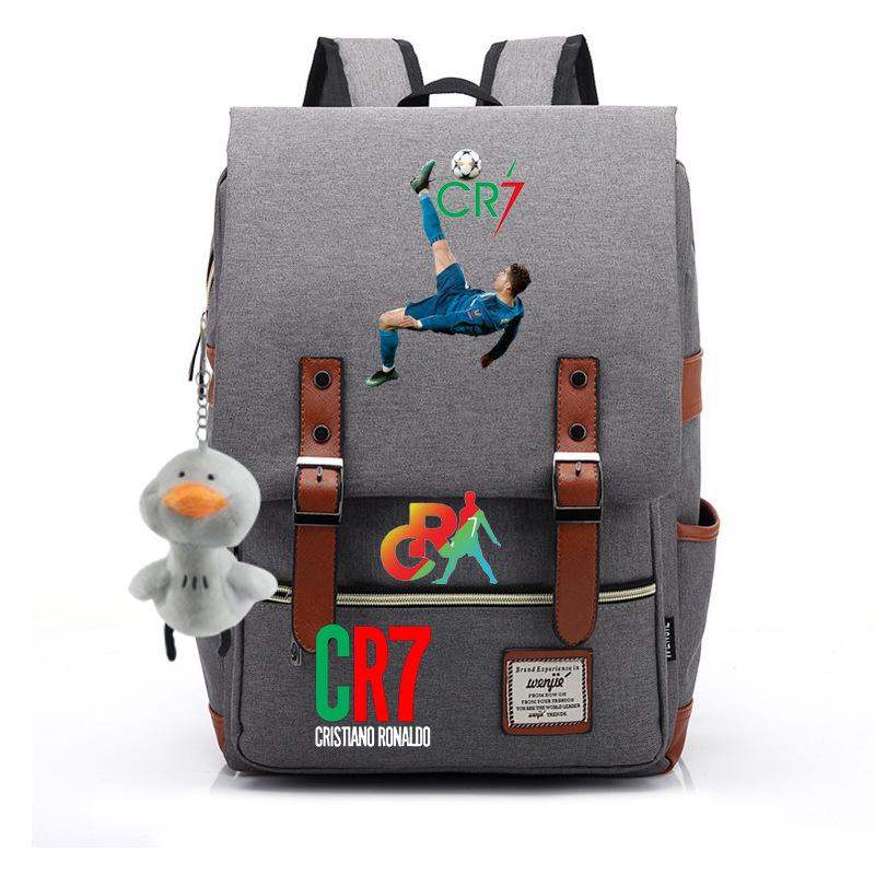 Modischer Anime CR7 Teenager Schüler Schultasche Herren und Damen Freizeit Rucksack