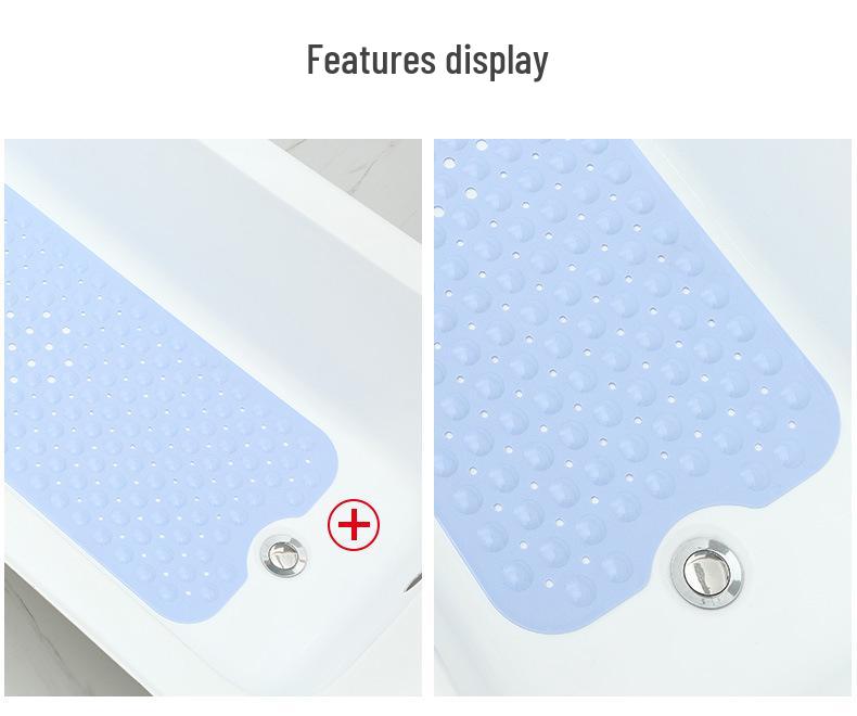 100x40 PVC Non-slip Bathtub Mat with Suction Cups - Waterproof Bathroom Floor Mat
