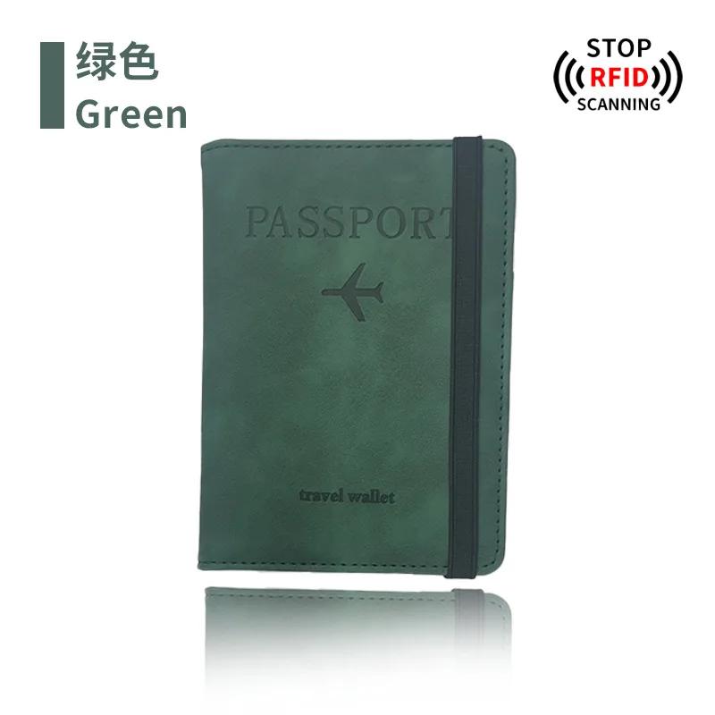 Rfid Blocking Protection Travel Passport Credit Holder Cover Case Business PU Leather Women Men Ticket Protective Accessories