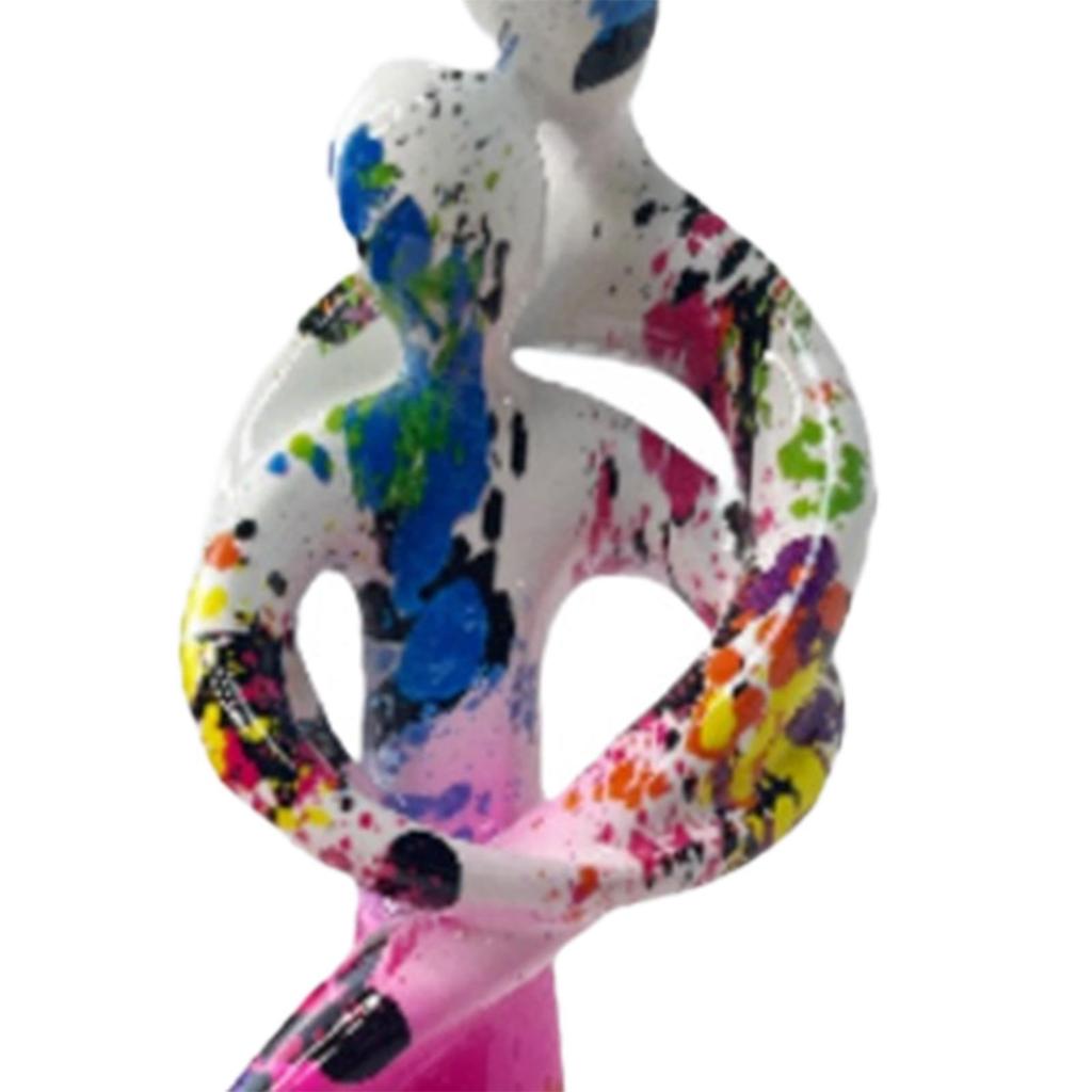 Hugging Couple Figurine Valentine's Day Gift Artwork Abstract Lover Statue for Shelf Living Room Cabinet Bedroom Romantic Gift