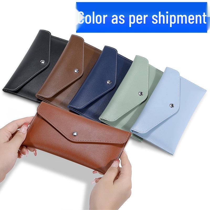 

Unisex Long Wallet with ID, Card, and Passbook Slots - Large Capacity Coin and Phone Purse
