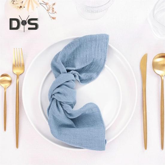 Boho gázové ubrousky, pratelné bavlněné gázové ubrousky, rustikální styl, jednobarevné ubrousky pro miminko, svatební čajový dýchánek, dekorace