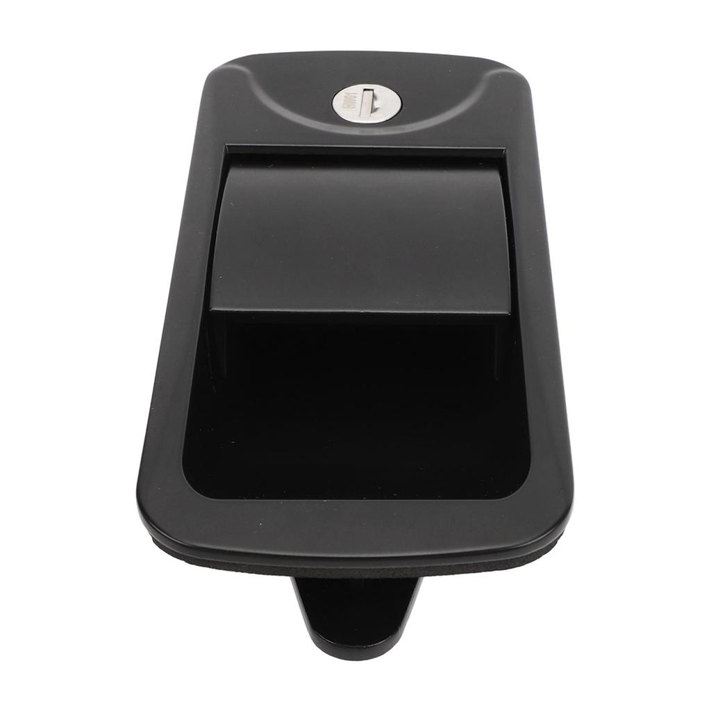 RV Entry Door Lock RV Door Lock with 2 Keys Zinc Alloy Flush Mount RV Door  Handle for Yacht  Black 6.2 X 3in