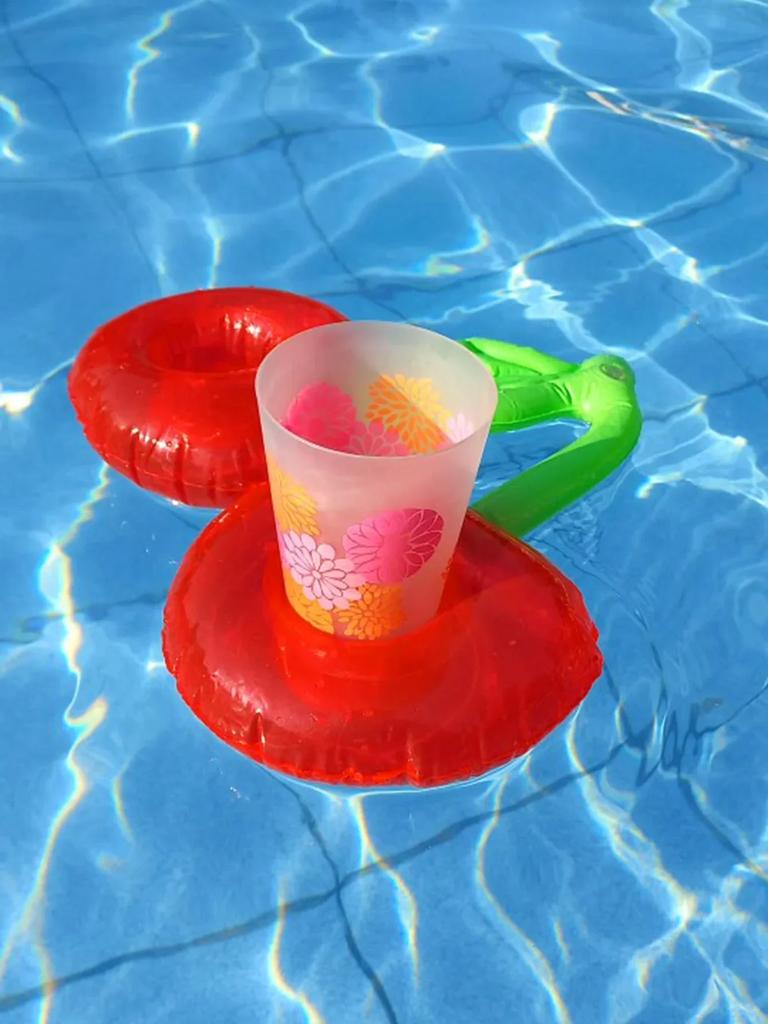 1pc - Inflatable Cherry Drink Holder - Fun Poolside Accessory -Perfect Pool Toy & Seasonal Swimming Pool Decoration