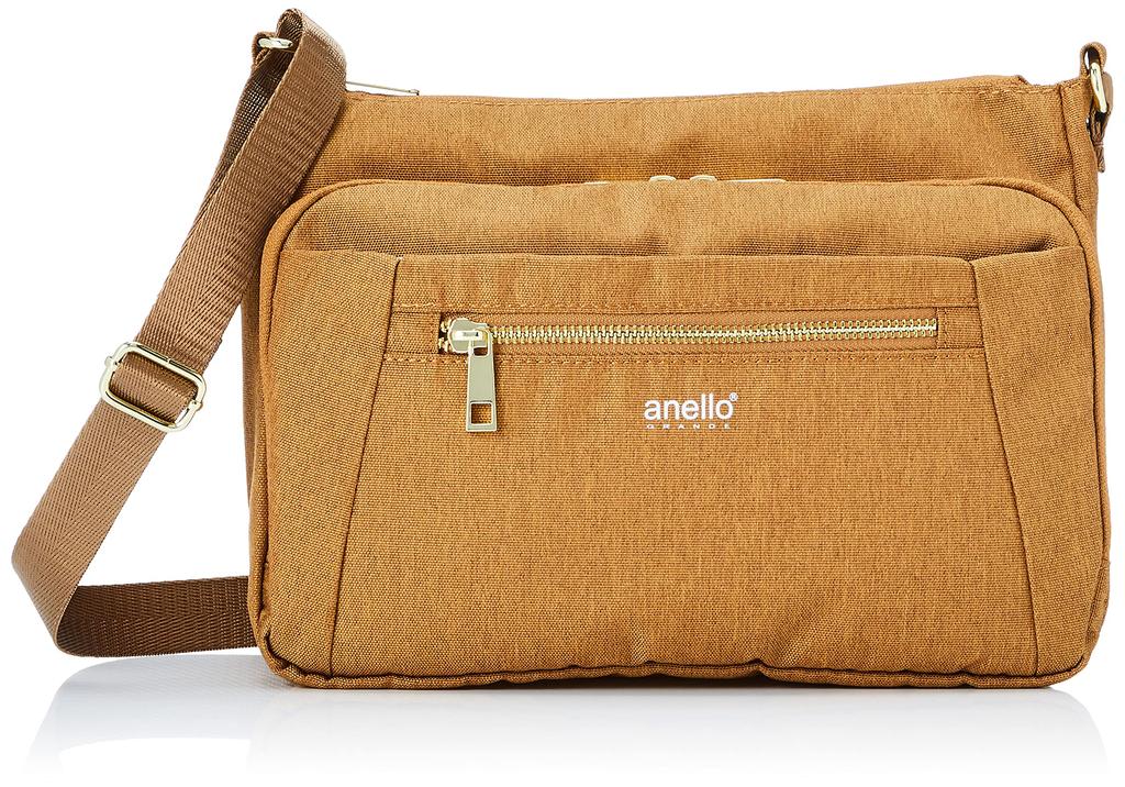 Shoulder Bag Water Repellent Crossbody 10 Pockets GL GTC4132 Orange Beige [Anello Grande] Women's