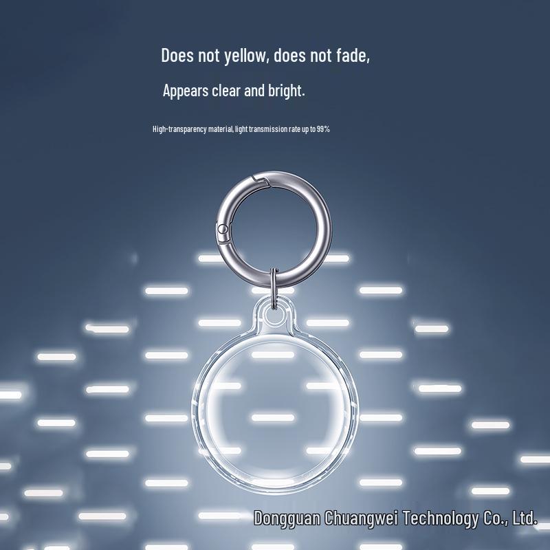 Solid Color AirTag Protective Keychain – Full Coverage, Anti-Lost Case for Apple AirTags