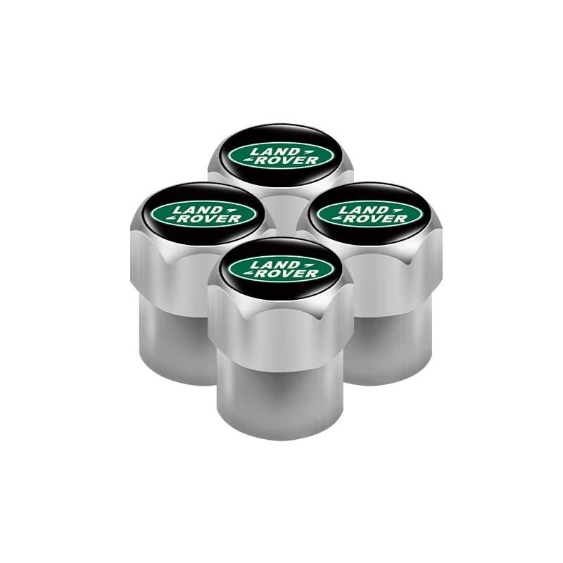 4Pcs Aluminum Alloy Car Tire Cap Stylish Car Logo Wheel Valve Caps for Land Rover Range Rover Discovery Guardian 4 Freelander 2 NG6
