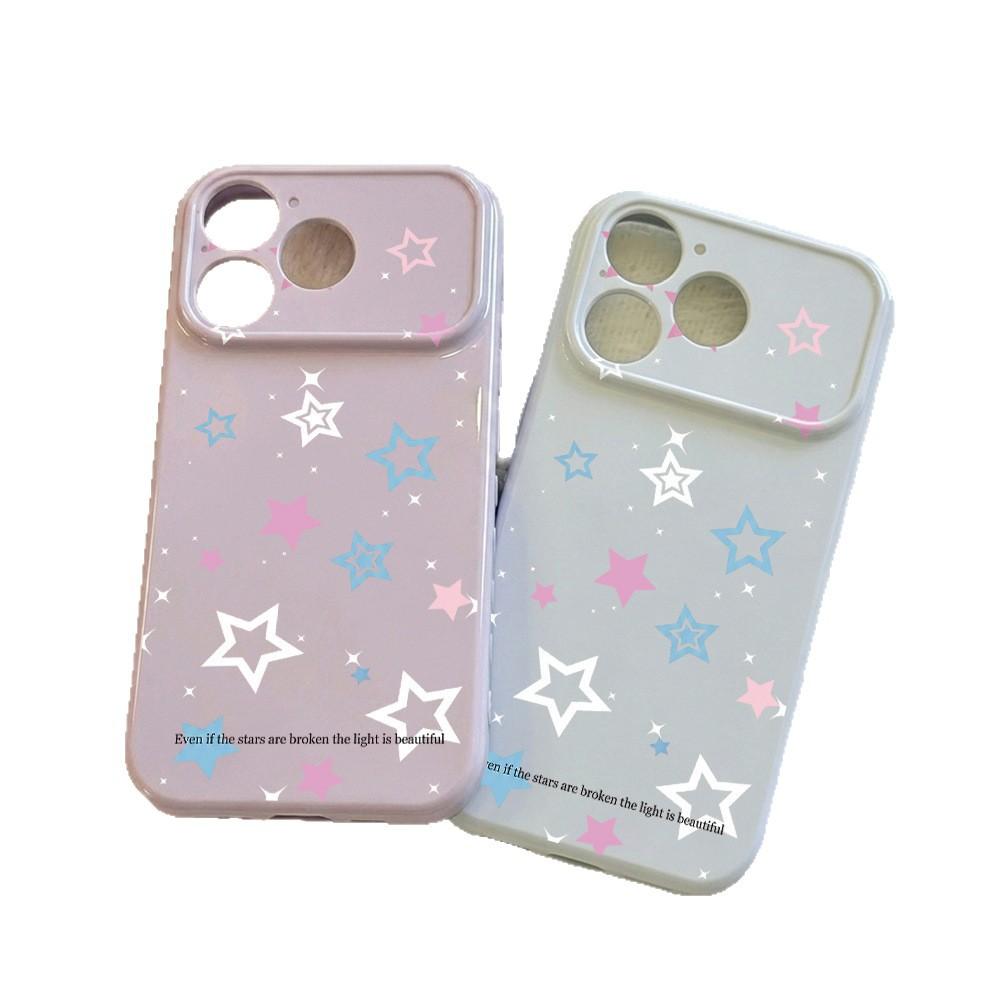 Full screen color stars are suitable for Apple 17promax mobile phone case 16pro Korean 15/14 high value 13 anti-drop