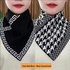 Unisex Houndstooth Snood: Warm Neck Protector & Faux Collar Scarf