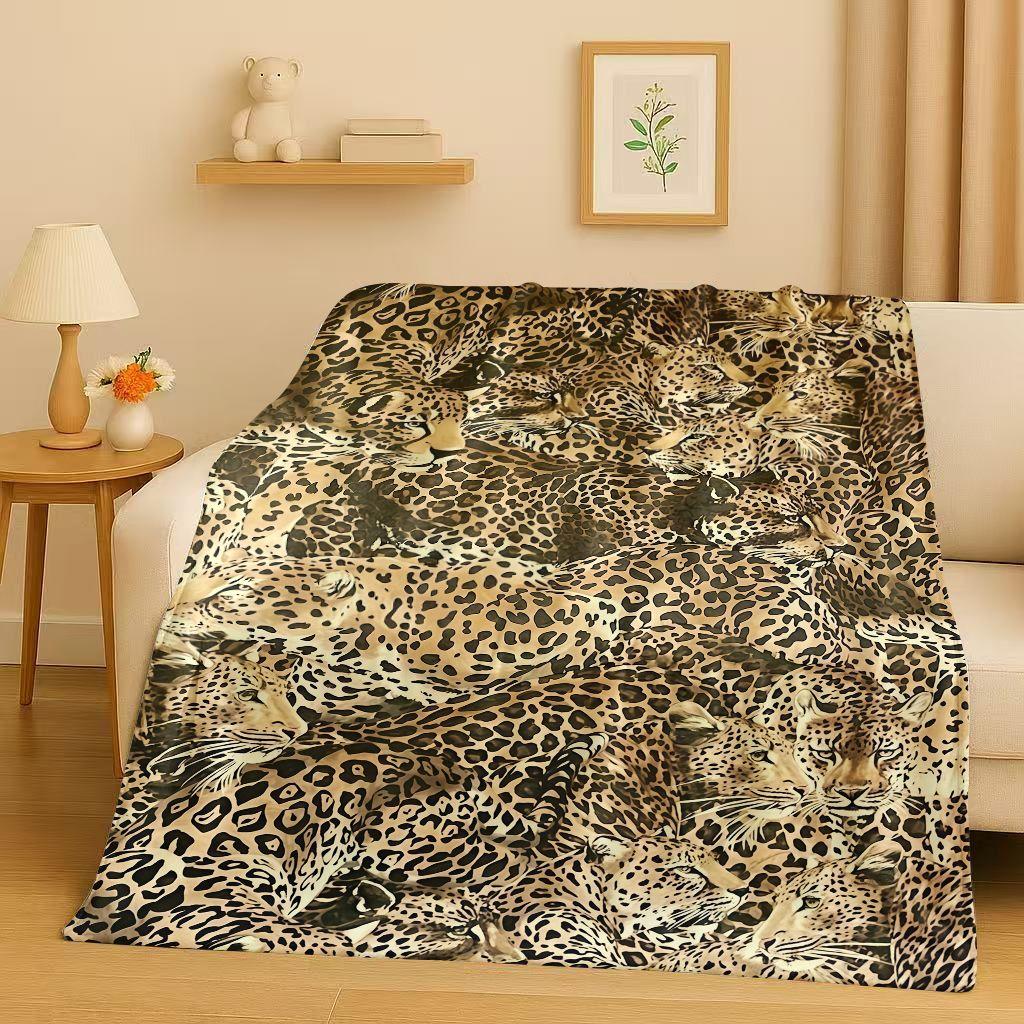 HD Zebra Tiger Leopard Beast Stripe Print Art Flannel Blanket,Ultra Soft Warm Plush Throw for Home Bedroom Bed Sofa Cover Office