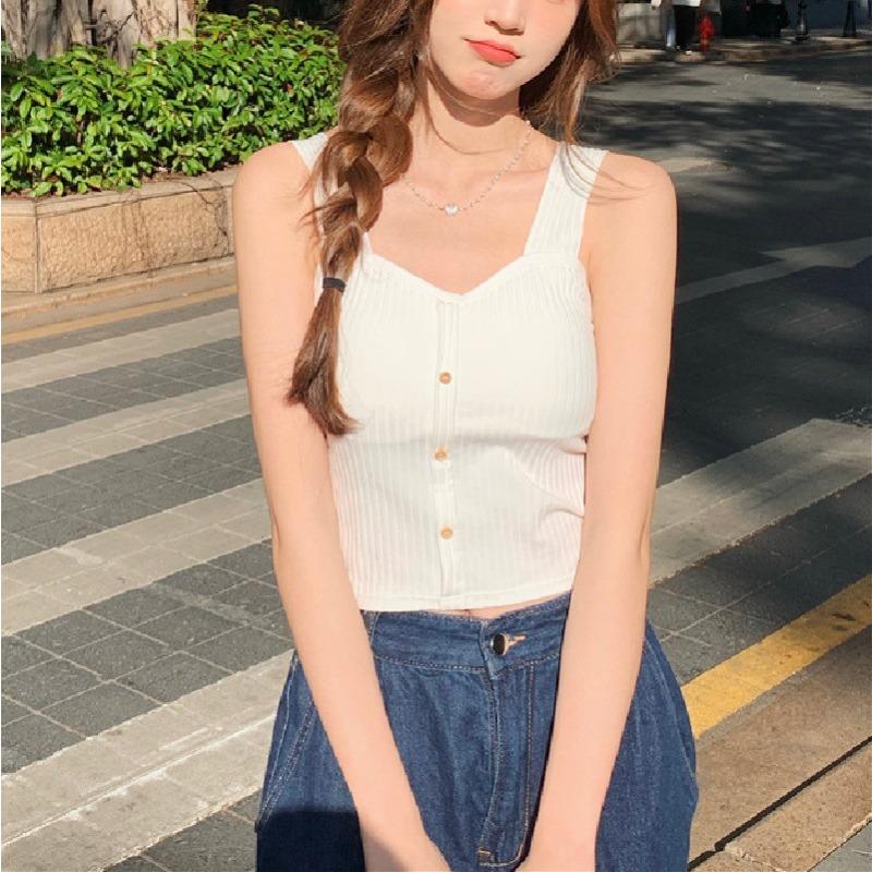 

Небольшая женская нижняя одежда на подтяжках, новый летний дизайн, трикотажный топ с облегающим кроем и освежающим шелком One size