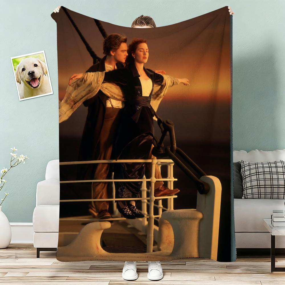 Classic love movies Titanic Throw Lightweight g Flannel Blanket Soft Skinfriendly for Summer Cooling