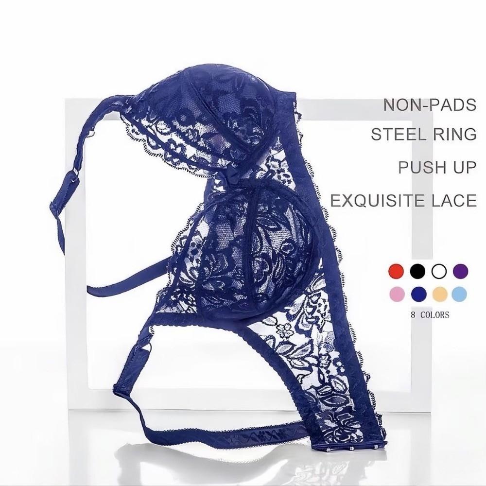Mesh Transparent Push Up Bra Hollow Out Lace Underwear Lingerie Lace Bra Daily Wear