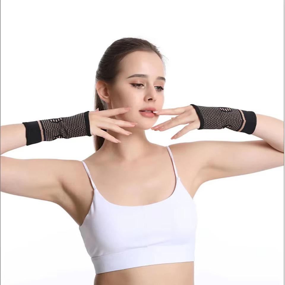 Copper Fiber Wrist Brace Support for Gym Tennis Powerlifting Elastic Sport Bandage Hand Fitness Wrap
