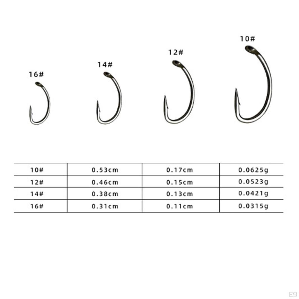 100 ks Háčků s protihrotem a zahnutým hrotem pro suché muškaření, vybavení, sladkovodní a mořská výbava