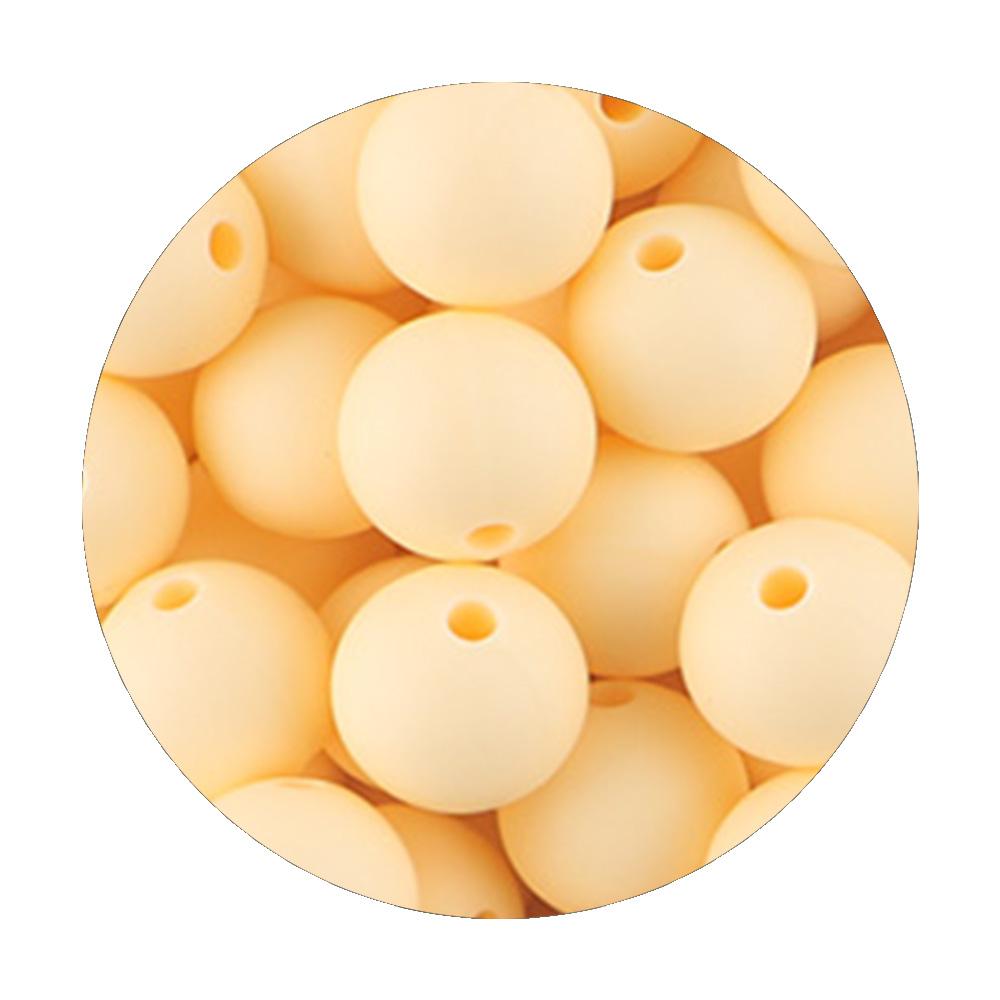 50Pcs/lot 9/12/15mm Loose Beads Silicone Round Beads Pearl Beads Food Grade For Jewelry Making DIY Handmade Accessories
