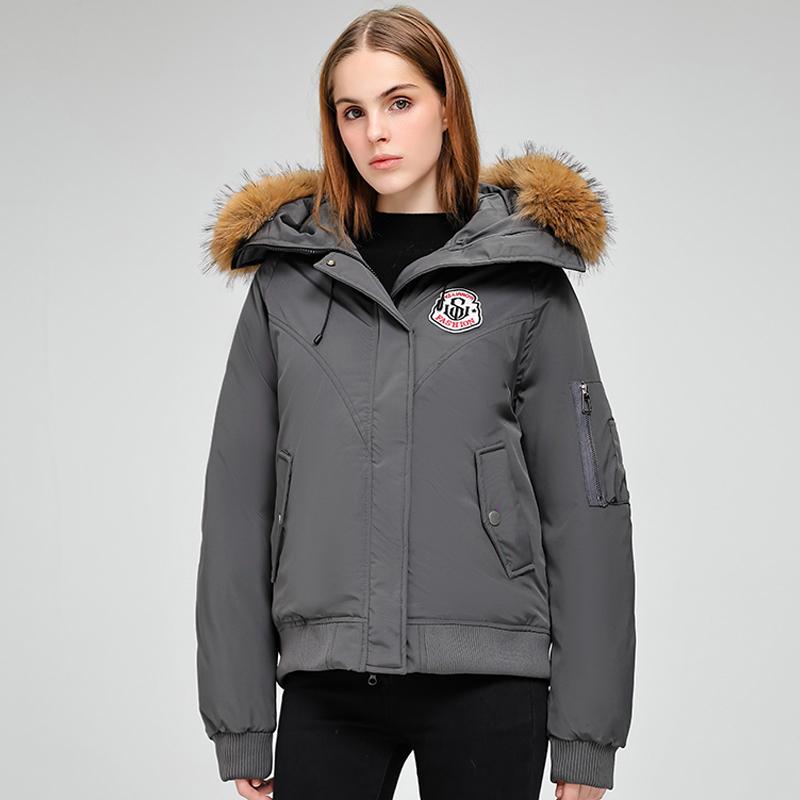 Fashion Women's Winter Jackets Hooded Faux Fur Collar Casual Parka Female Long Sleeve Warm Coat