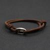 Nový nastavitelný 3mm náramek na tenké šňůře Homme Dvouvrstvý ručně vyrobený náramek z tkaného provazu Pulseras Hombre Legend Braslet Men Joias