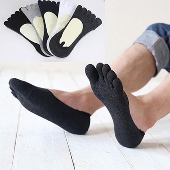 1 Pair Split Toe Socks Comfortable Breathable Cotton Anti-slip Low Cut Socks for Camping