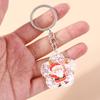 Niedliche Harz Weihnachts-Schlüsselanhänger Weihnachtsmann Schneemann Weihnachtsbaum Schlüsselringe für Männer Frauen Handtaschen-Anhänger DIY Schmuck Geschenke
