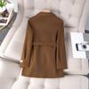 Woolen Coat Blazer Women's Autumn and Winter Latest Korean Style Slim-fit White Suit Women's Top with Belt