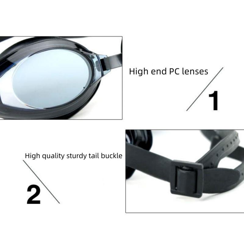 Swimming goggles, waterproof and anti-fog silicone high-definition unisex swimming goggles