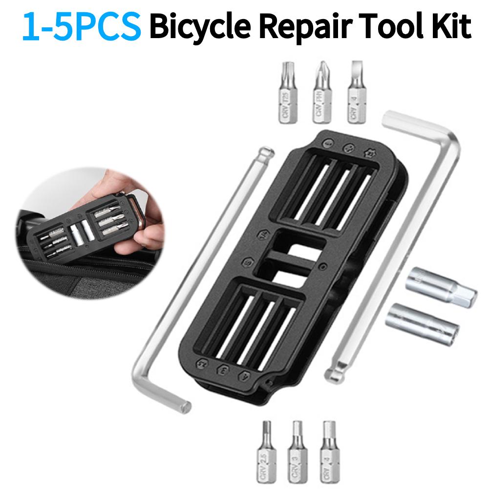 1-5PCS 10-in-1 Bicycle Multi-Tool Cycling Combination Maintenance Tools Portable Bike Maintenance Tool Bike Mechanic Tool Kit