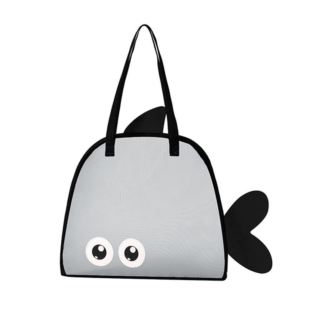 

Big Eyes Sand-Proof Beach Tote Bag Lightweight Beach Toy Baskets Swimming Storage Bag Beach Trips чёрный