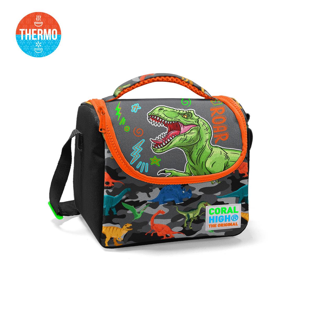 

Coral High Kids Siyah Gri Dinozor Desenli Thermo Beslenme Çantası 11744