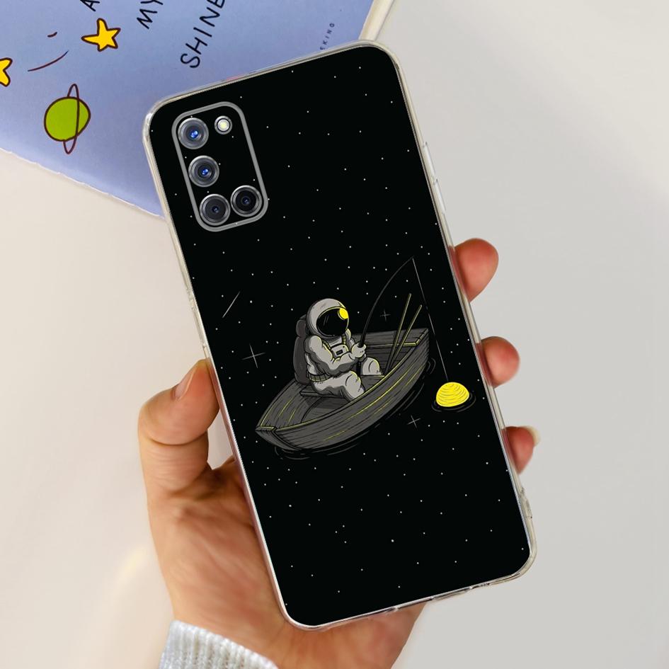 For OPPO A92 Case CPH2059 Fashion Marble Butterfly Clear Funda Soft Silicone Phone Cover For OPPO A72 A52 CPH2061 CPH2067 Bumper