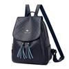 High Quality Leather Women's Backpack Purses with Tassel  Luxury Brand School Sac Lady Bookbag Teenage Girls Fashion Mochila