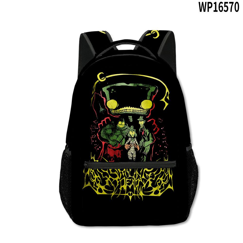 Dessin Animé Cool Le Quartier du Gaslight Sac à Dos Étudiant Cahier Sacs à Dos Impression 3D Oxford Imperméable Sacs à Dos de Voyage pour Garçons/Filles
