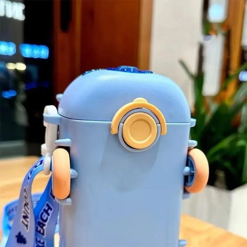 Cartoon Bus Straw Cup Cute Large Capacity Outdoors Car Water Cup Children Drinkware Bounce Straw Kettle Portable Student Sports Water Cup