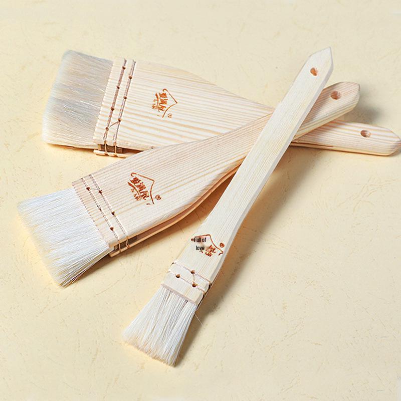 Food-Grade High-Temp BBQ Wool Brush: Oil/Bristle Combo for Baking, Multiple Specs