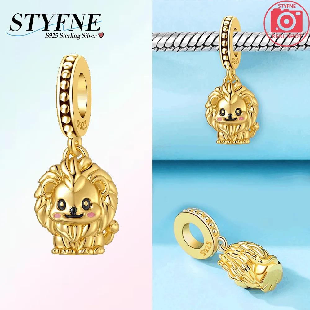 Charms Silber Originale Tier Panda Perlen Für Charms Echtes Kupfer Armband Perlen Schmuck Design Damen Geschenk Wahl beige