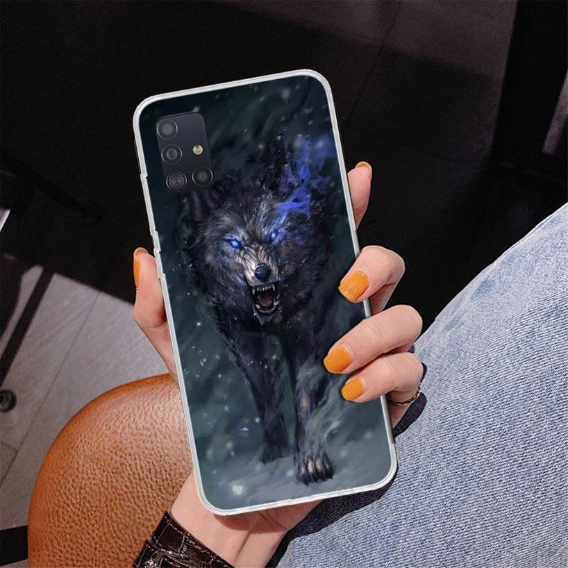 Angry Animal Wolf Fierce Phone Case For Samsung Galaxy A52 A32 A22 A12 A51 A31 A50S A30S A20S A10S Note 20 Ultra 10 Plus S10 A72