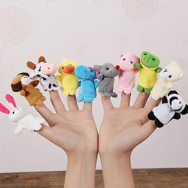 Plush Dolls, 10pcs Finger Plush Toys Finger Puppets For Children's Party, Early Education Educational Soother Doll Plush Small Toys