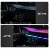 RGB USB Auto Innenraum Ambiente Licht Regenbogen Acryl Streifen LED Symphonie APP Musiksteuerung Dekorative Armaturenbrett Atmosphärenlampe