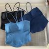Summer Women's Camisole Slim Sexy Solid Colour Padded Summer Cowboy Tank Top