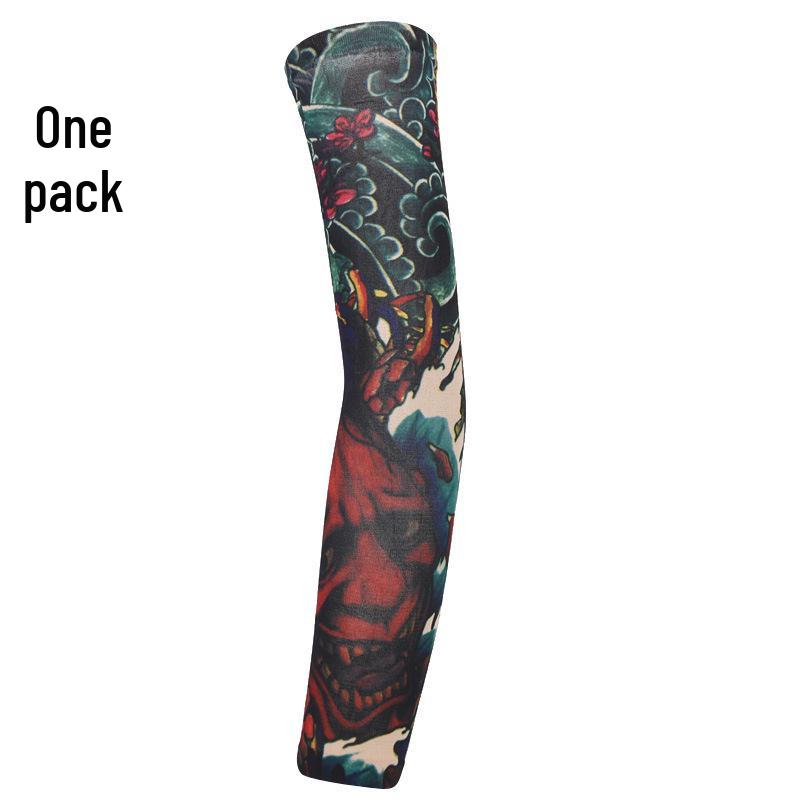 Seamless Outdoor Flower Tattoo Arm Sleeve - UV Protection for Cycling In Various Colors